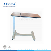 AG-OBT005 mesa giratoria de madera giratoria del ordenador portátil de la altura del hospital para la cama